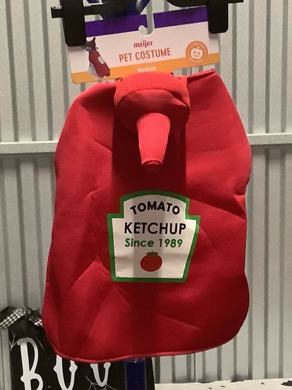 Red Tomato Ketchup Pet Costume - Fun Dog Outfit size medium